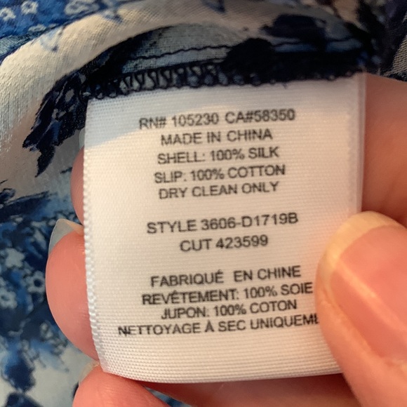 Joie Dress with attached long Cotton Slip, size XS - Picture 9 of 16